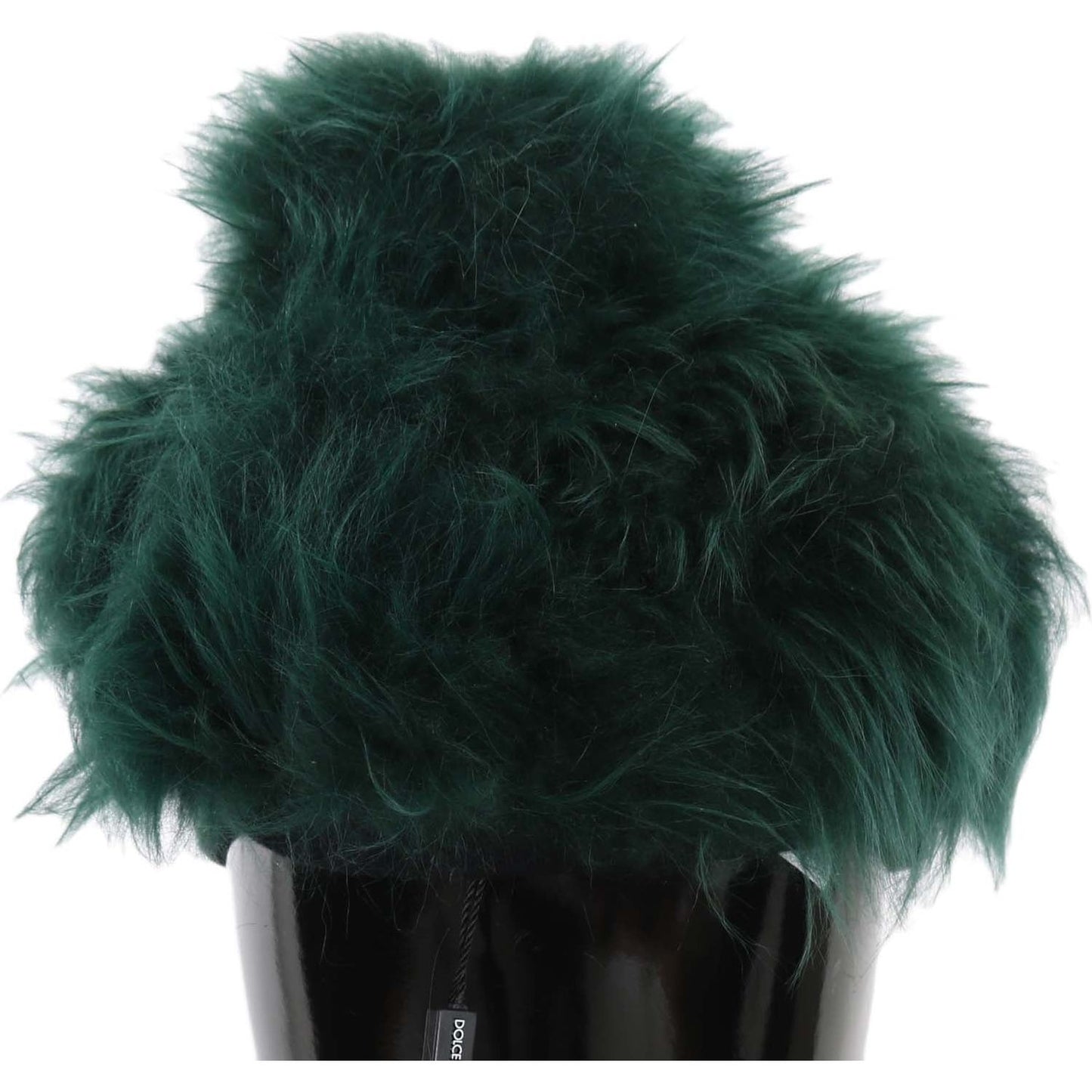 Dolce & Gabbana Elegant Emerald Cashmere Cloche Cap Hat Dolce & Gabbana