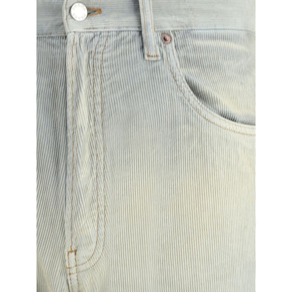 Prada Light Blue Cotton Casual Pants