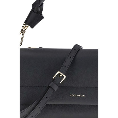 Coccinelle Black Calf Leather Bos Taurus Shoulder Bag Coccinelle