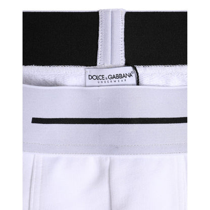 Dolce & Gabbana White Cotton Stretch Regular Boxer Underwear