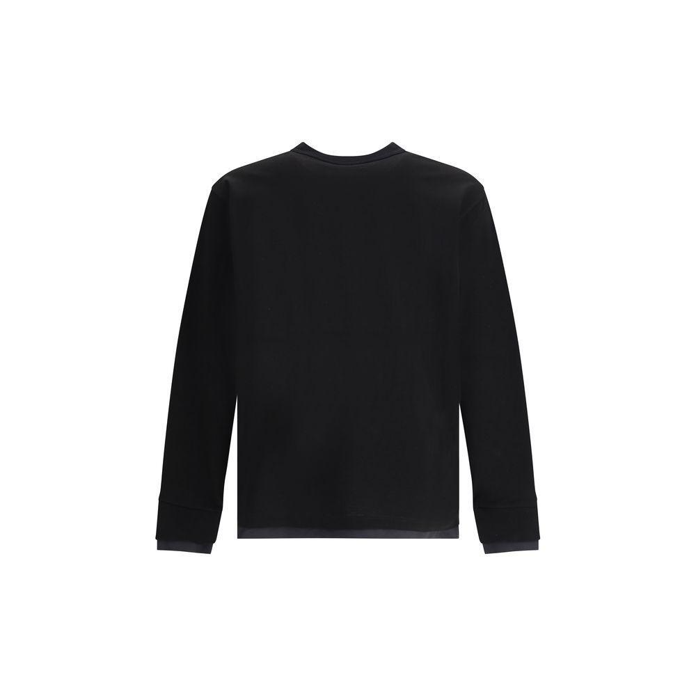 Sacai Black Cotton T-Shirt Sacai