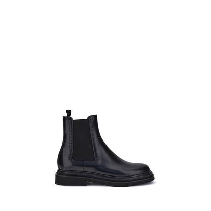 Dolce & Gabbana Black Calf Leather Bos Taurus Chelsea Boots