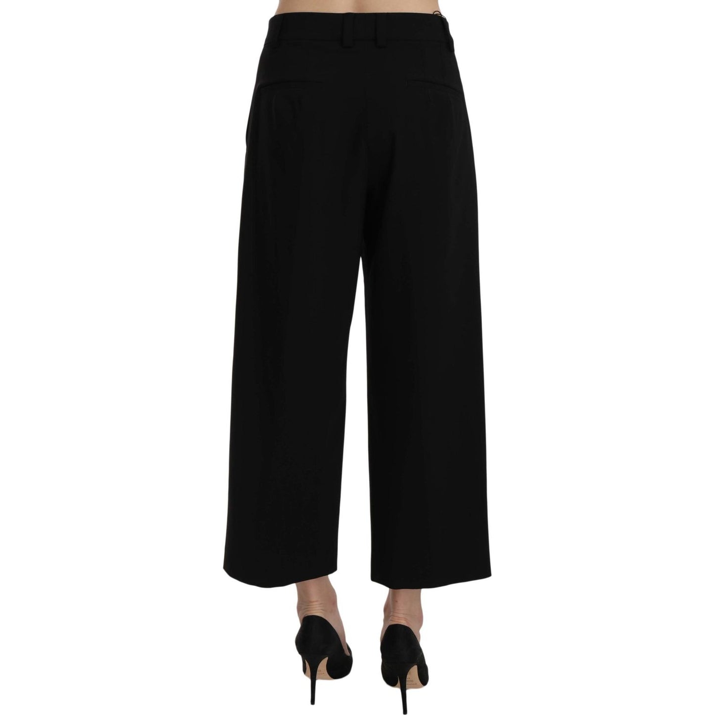 Dolce & Gabbana Elegant Black Cotton Trousers Jeans & Pants Dolce & Gabbana