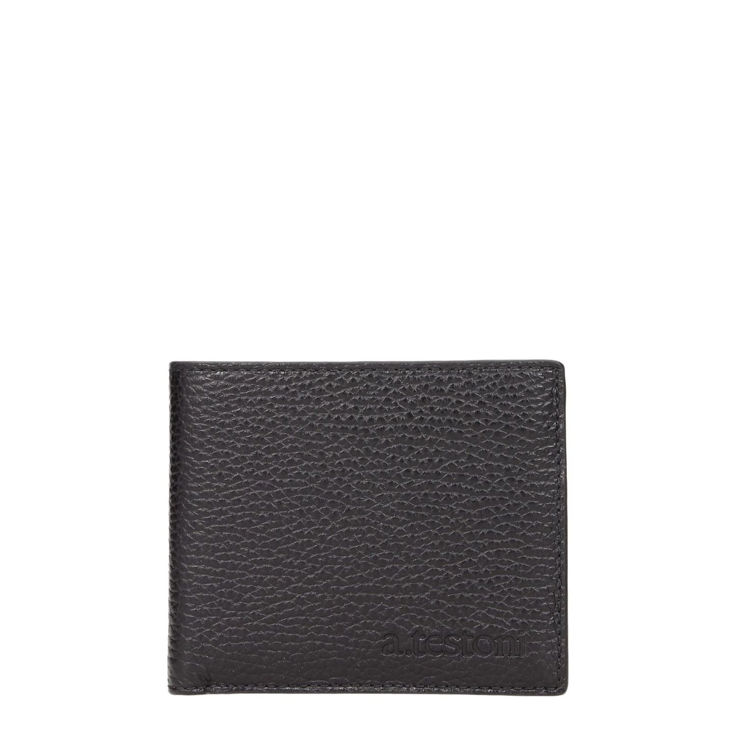 Testoni Black Leather Wallet Testoni