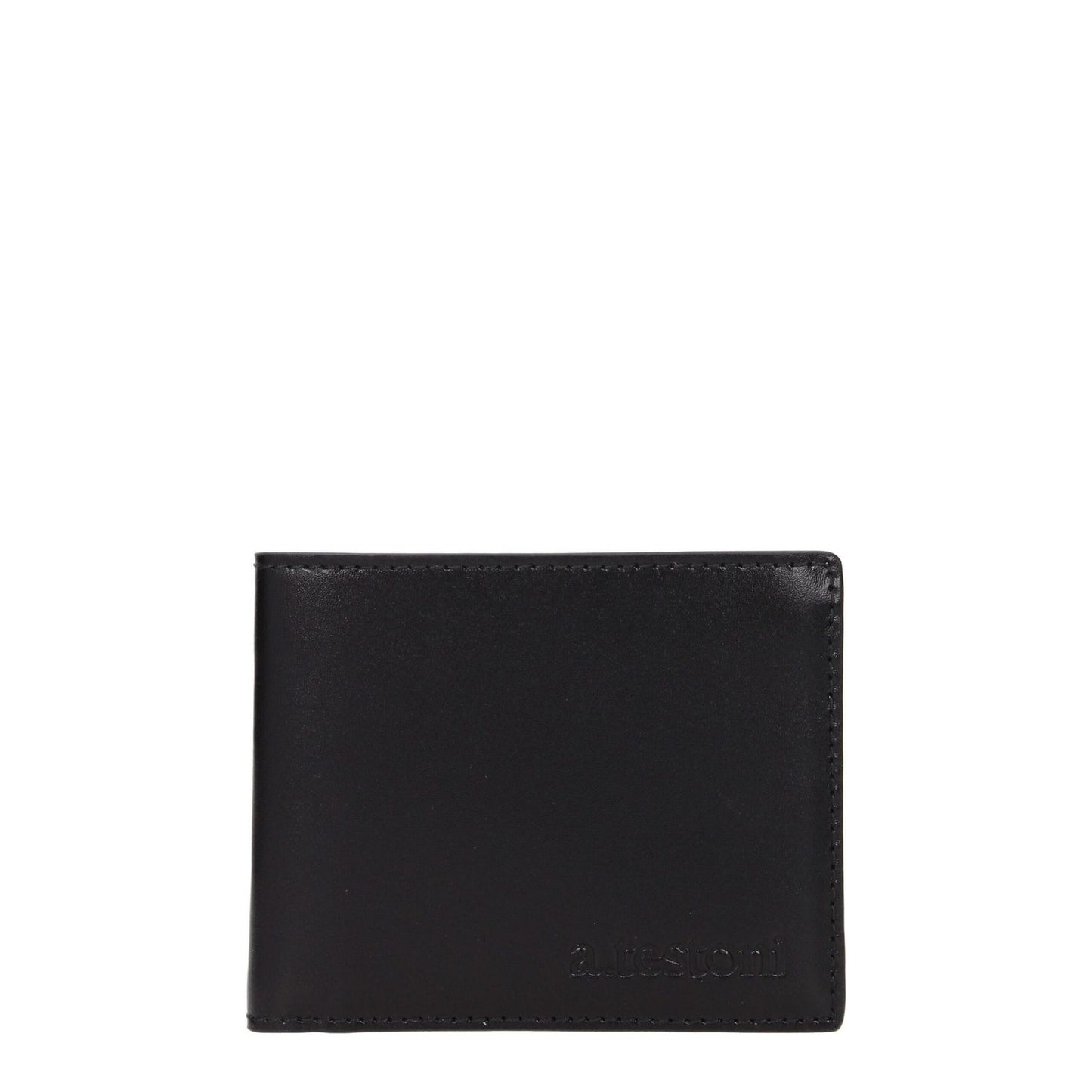 Testoni Black Leather Wallet Testoni