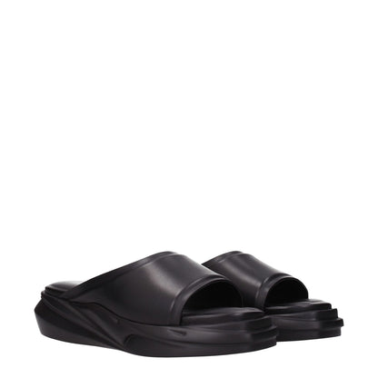 Alyx Black Leather Slippers Alyx