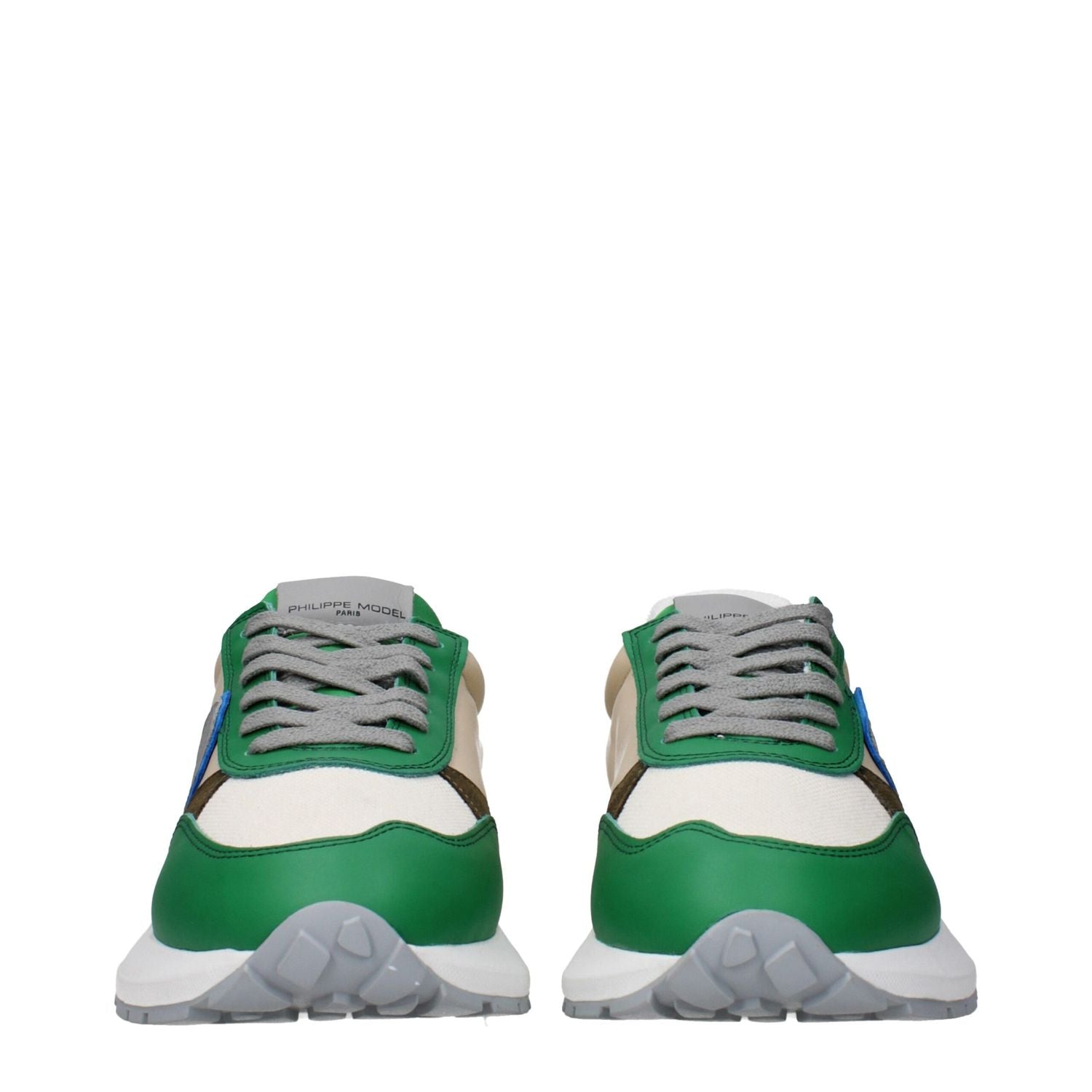 Philippe Model Green Fabric Athletic Sneakers
