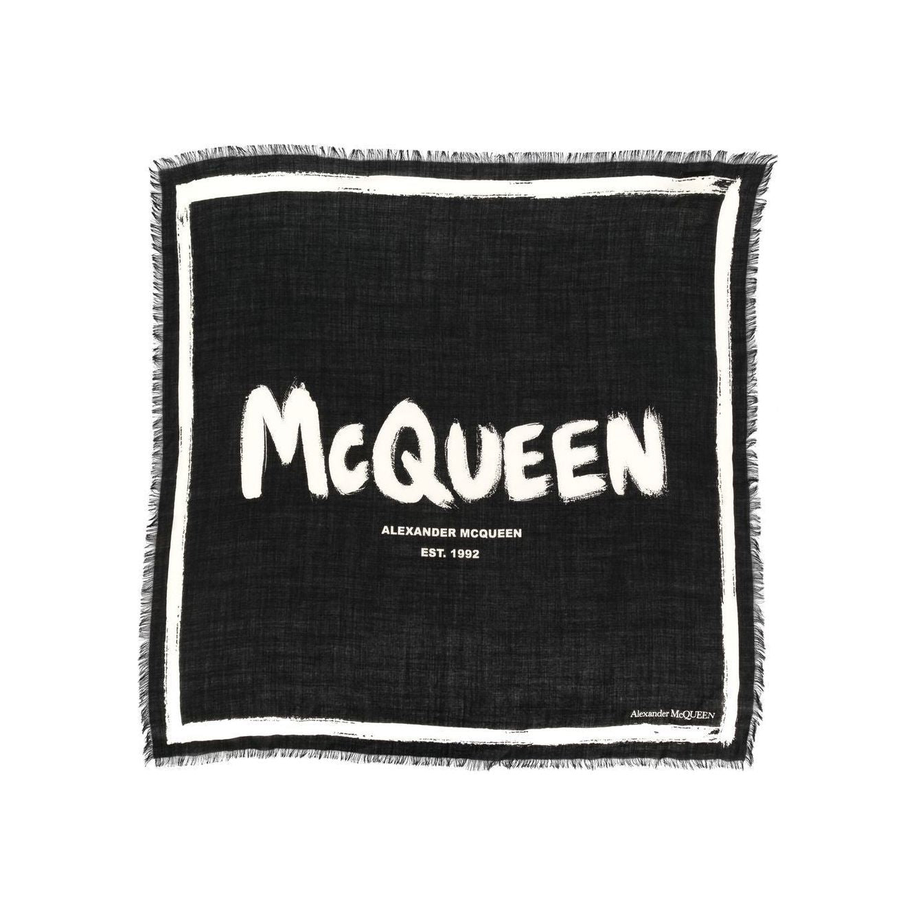 Alexander McQueen Scarfs Black Scarves Hats & Gloves Alexander Mcqueen