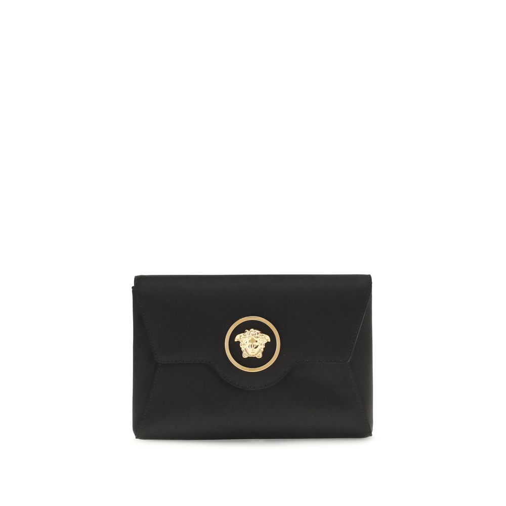 Versace Black Calf Leather Bos Taurus Shoulder Bag Versace