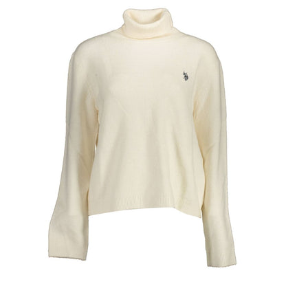 U.S. POLO ASSN. White Acrylic Women's Sweater