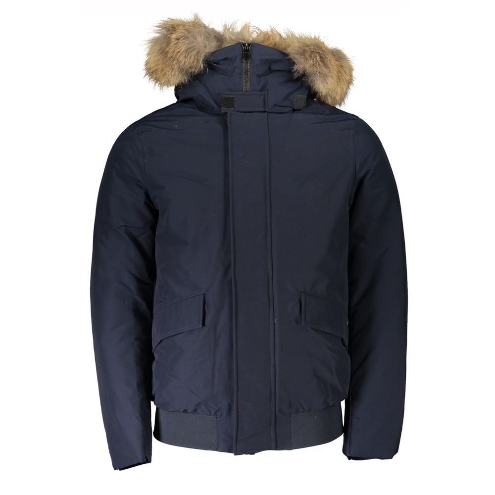Woolrich Blue Cotton Men's Jacket