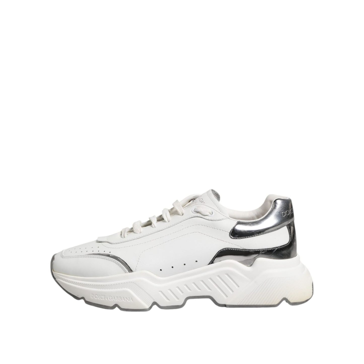 Dolce & Gabbana White Daymaster Leather Low Top Sneakers Shoes