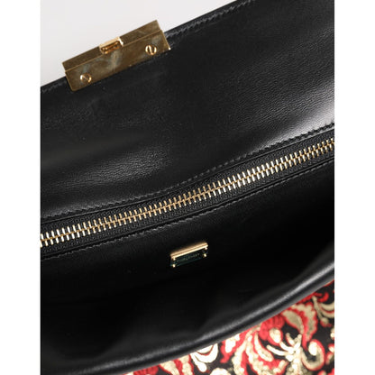 Dolce & Gabbana Multicolor Jacquard Floral Document Briefcase Bag