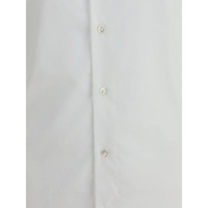 Finamore White Cotton Dress Shirt Finamore