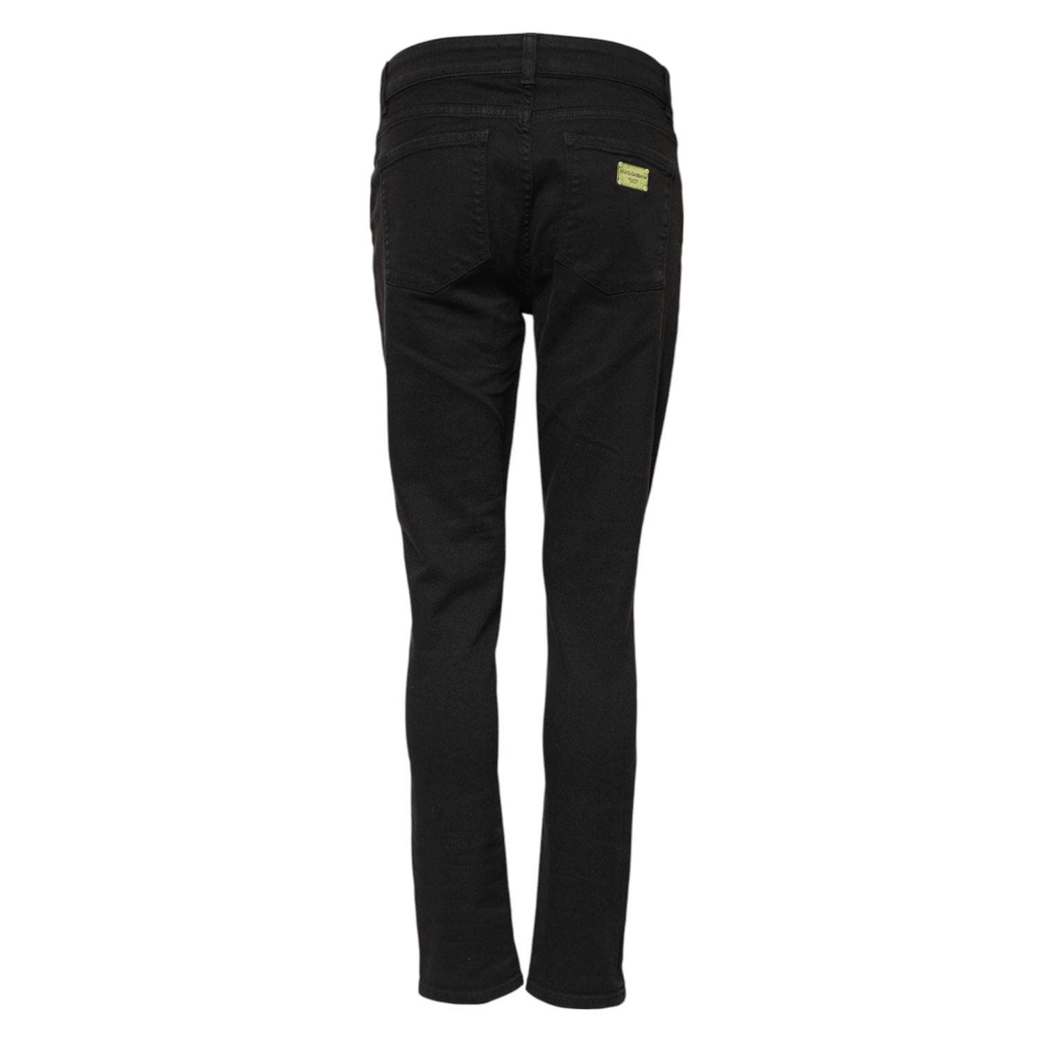 Dolce & Gabbana Black Cotton Skinny Mid Waist Denim Jeans