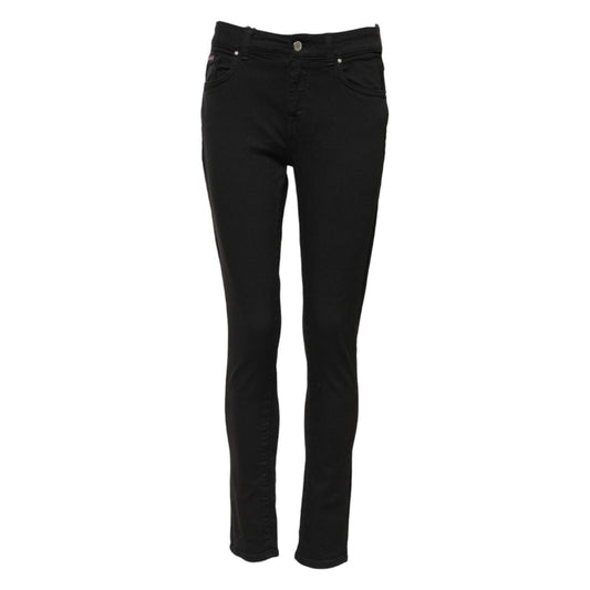 Dolce & Gabbana Black Cotton Skinny Mid Waist Denim Jeans