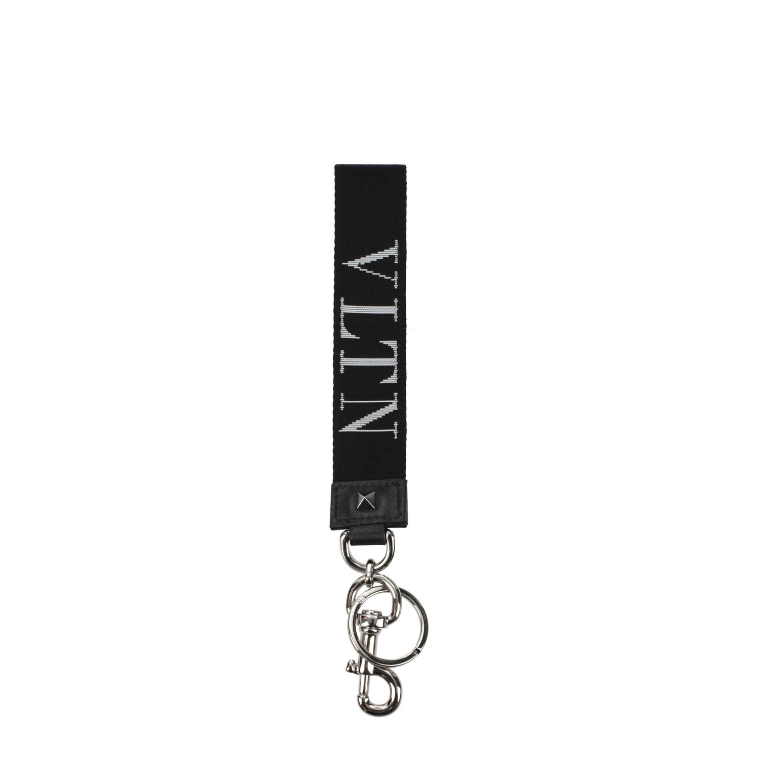 Valentino Garavani Black Fabric Keychain
