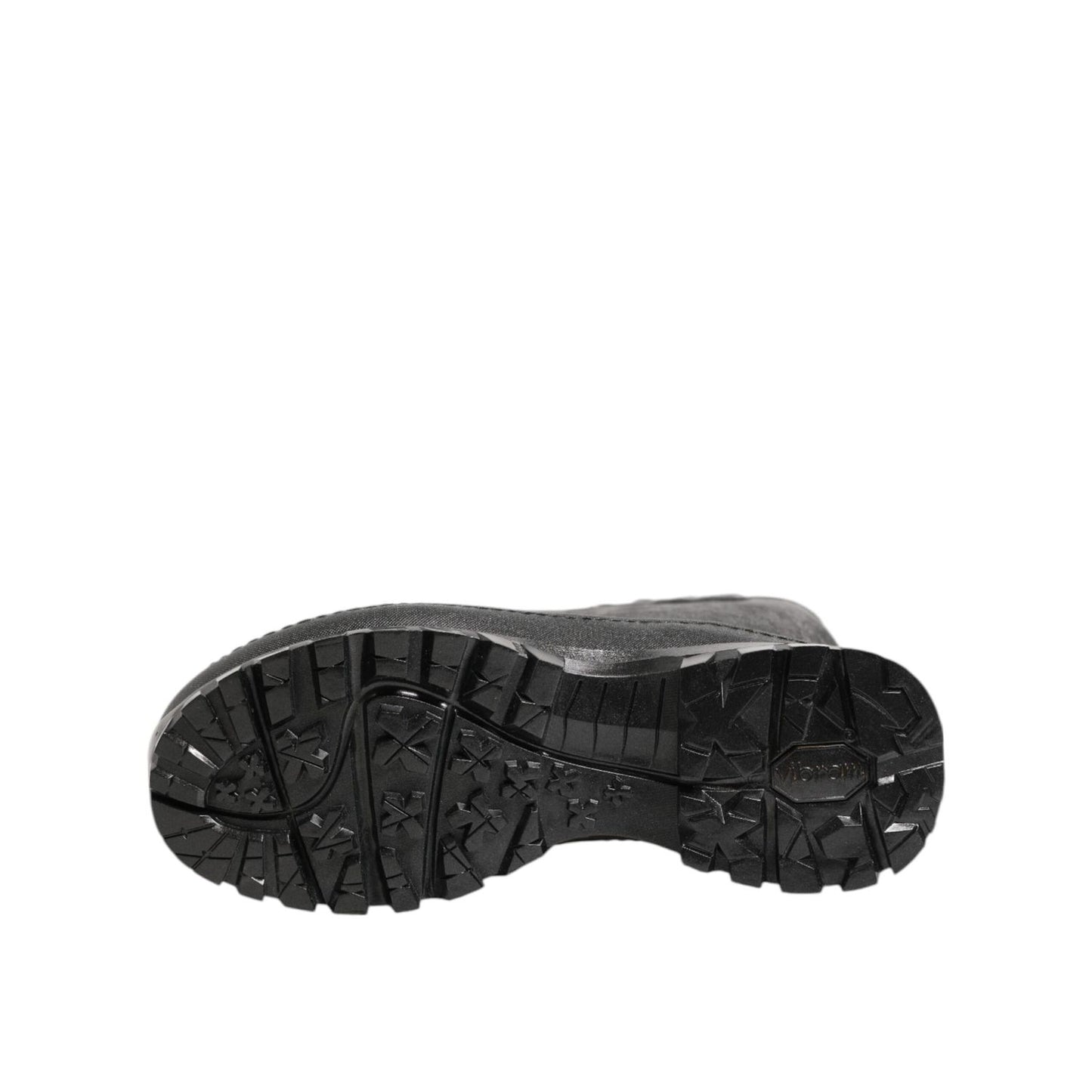 Dolce & Gabbana Metallic Black Pull On Rain Boots Men Shoes