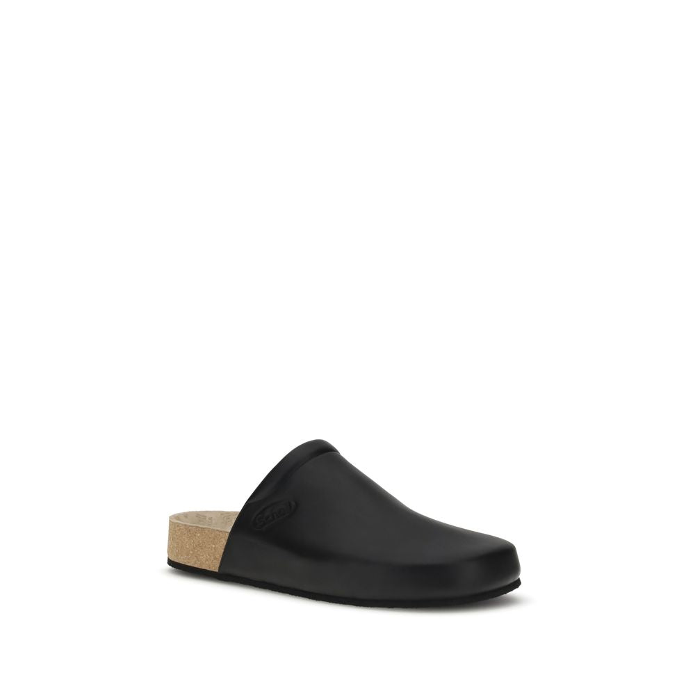Balenciaga Black Calf Leather Bos Taurus Mules