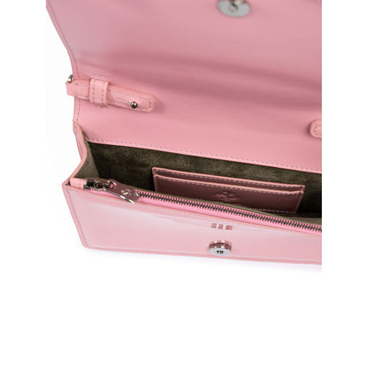 Ferrari Pink GT patent leather bag with chain Ferrari