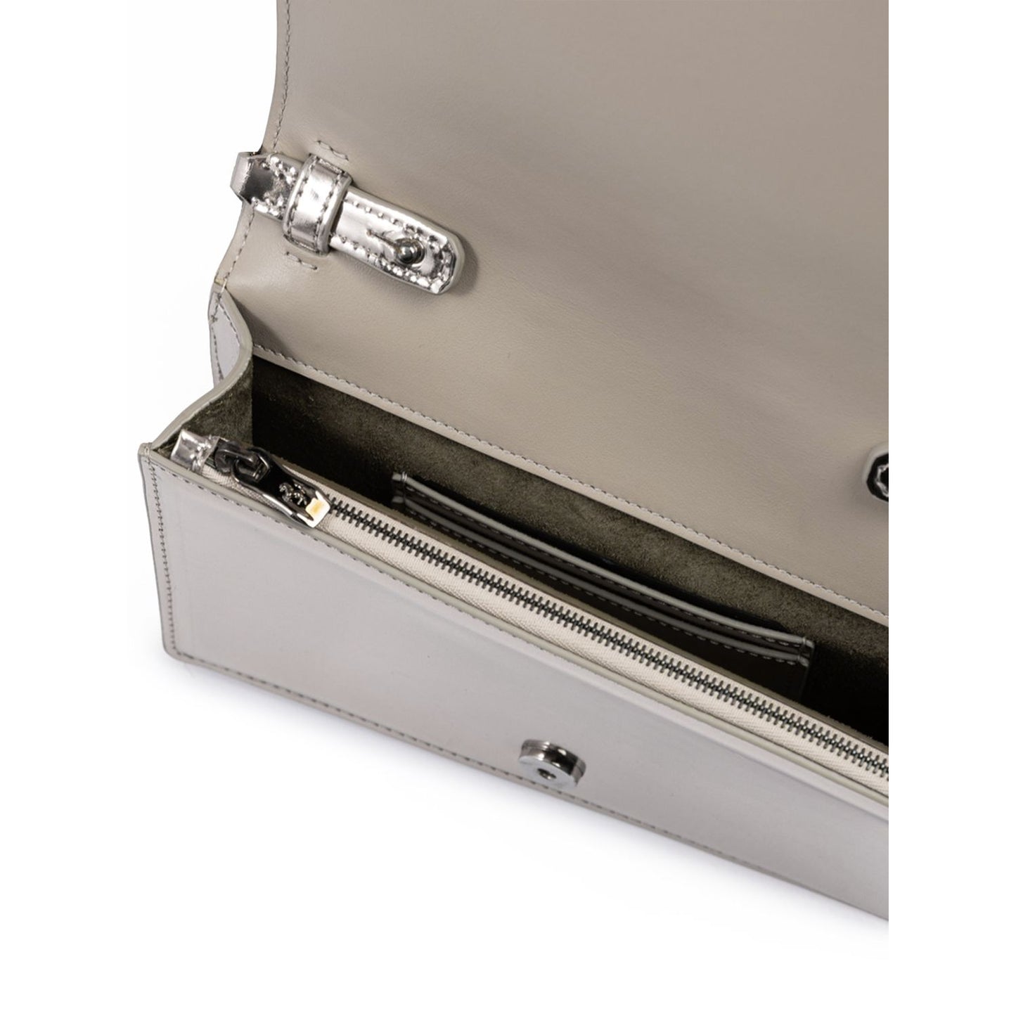 Ferrari Metal Silver GT patent leather bag with chain Ferrari