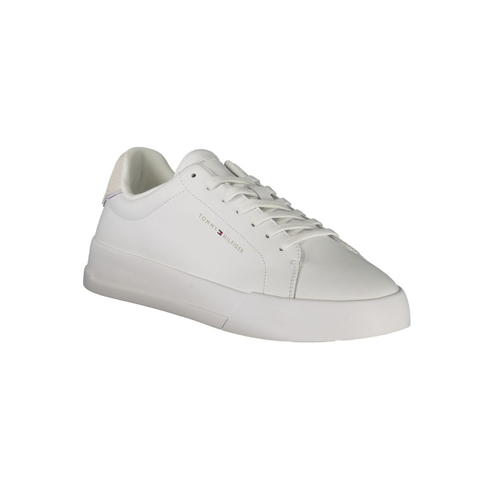 Tommy Hilfiger White Polyurethane Men Sneaker