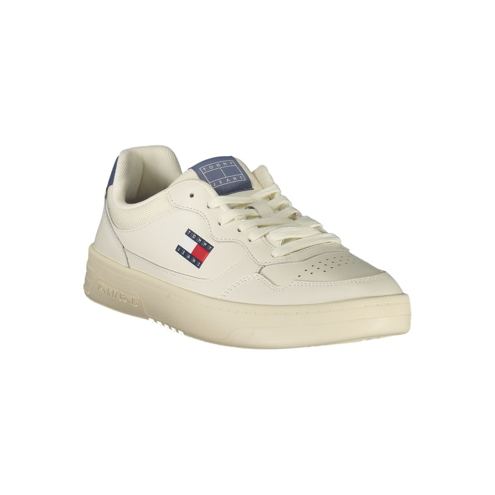 Tommy Hilfiger Bianco Polyurethane Men Sneaker