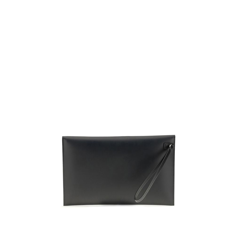 Fendi Black Leather Clutch Bag Fendi