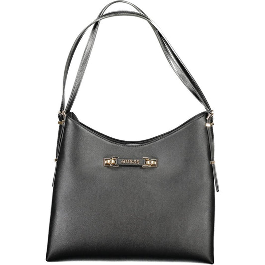 Guess Jeans Black Polyurethane Women Handbag 1728,67403481248,Bags,Black,Guess Jeans,Handbags - Bags,New with tags,Women