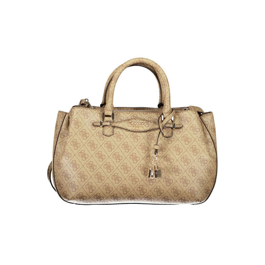 Guess Jeans Beige Polyurethane Women Handbag 1728,67403481248,Bags,Beige,Guess Jeans,Handbags - Bags,New with tags,Women