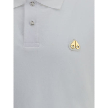 Moose Knuckles White Cotton Polo Shirt