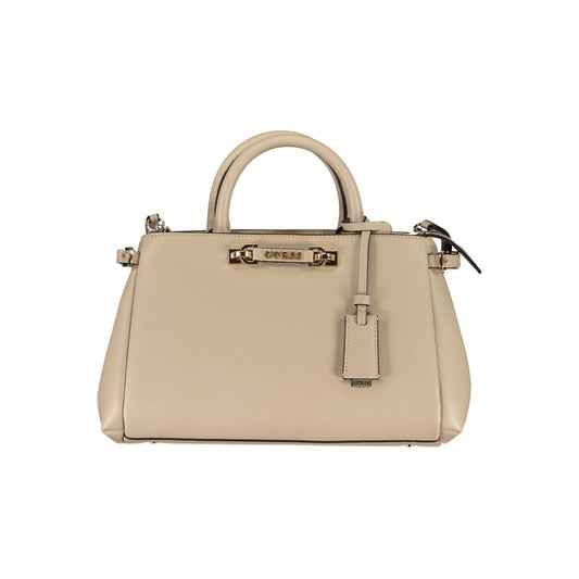 Guess Jeans Beige Polyurethane Women Handbag 1728,67403481248,Bags,Beige,Guess Jeans,Handbags - Bags,New with tags,Women