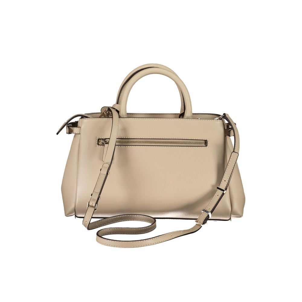 Guess Jeans Beige Polyurethane Women Handbag 1728,67403481248,Bags,Beige,Guess Jeans,Handbags - Bags,New with tags,Women