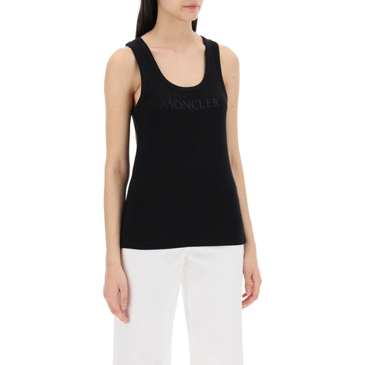 Moncler sleeveless ribbed jersey top Topwear Moncler