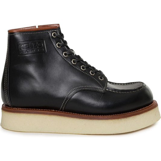 Kenzo Men Leather Combat Boots Sneakers Kenzo