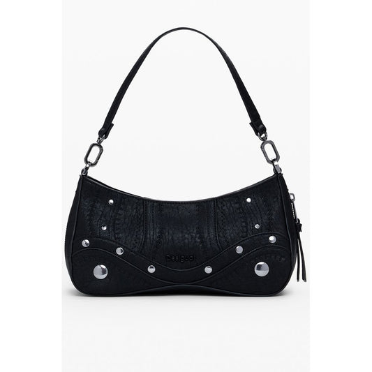 Desigual Black Polyurethane Women Handbag 1728,67403481248,Bags,Black,Desigual,Handbags - Bags,New with tags,Women
