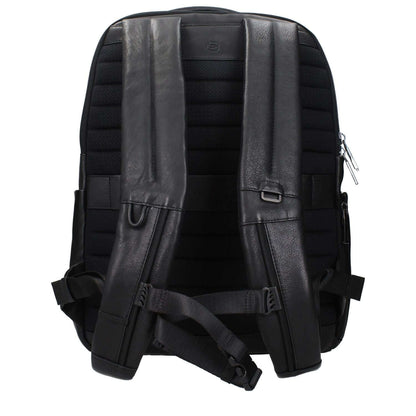 Piquadro Black Leather Backpack