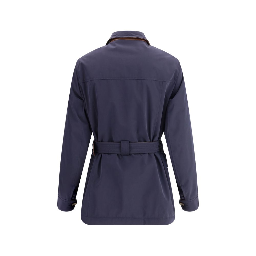 Brunello Cucinelli Blue Polyester Coat