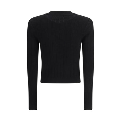 Balmain Black Viscose Cardigan Balmain