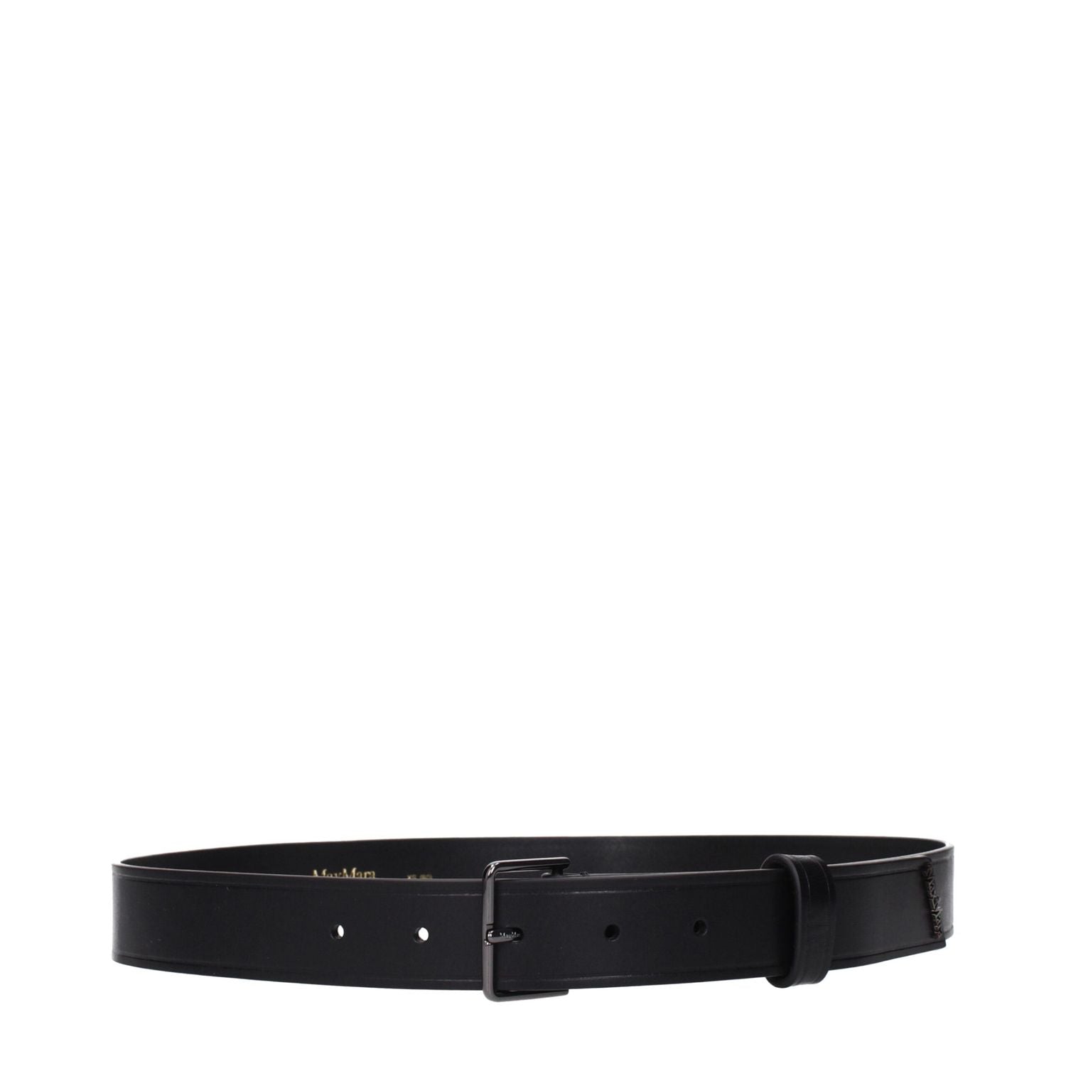Max Mara Black Leather Regular Belt