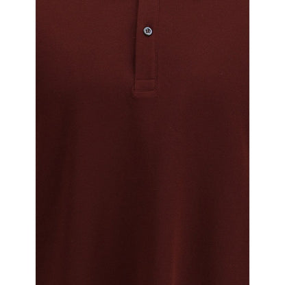 Alexander McQueen Bordeaux Cotton Polo Shirt