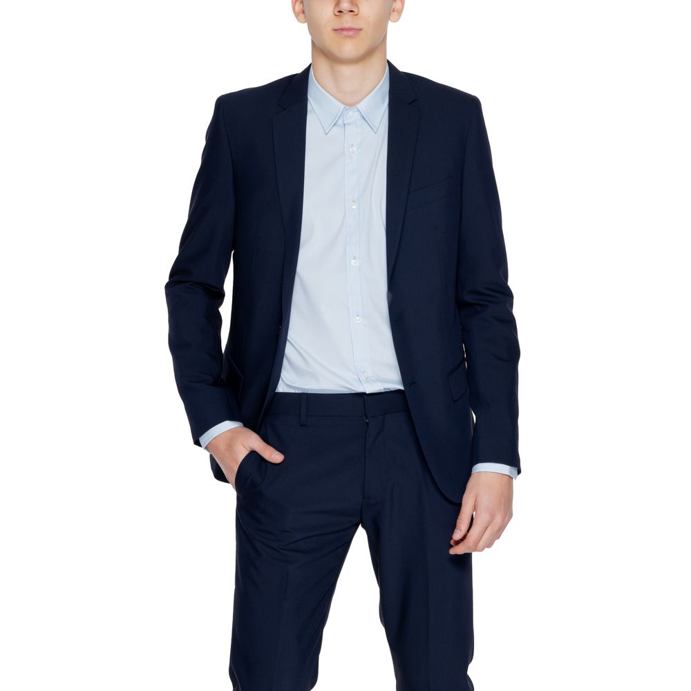 Antony Morato Blue Polyester Blazer