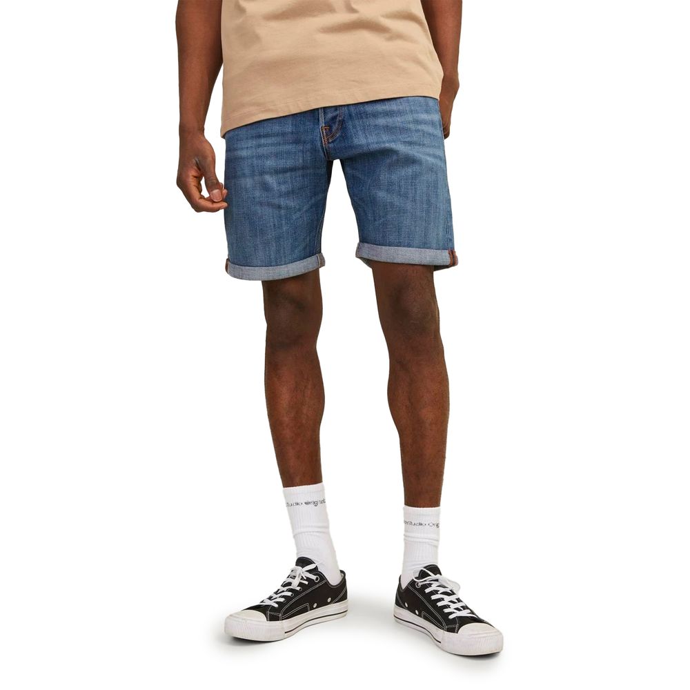 Jack Jones Blue Cotton Bermuda Shorts