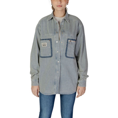 Replay Blue Cotton Blouse