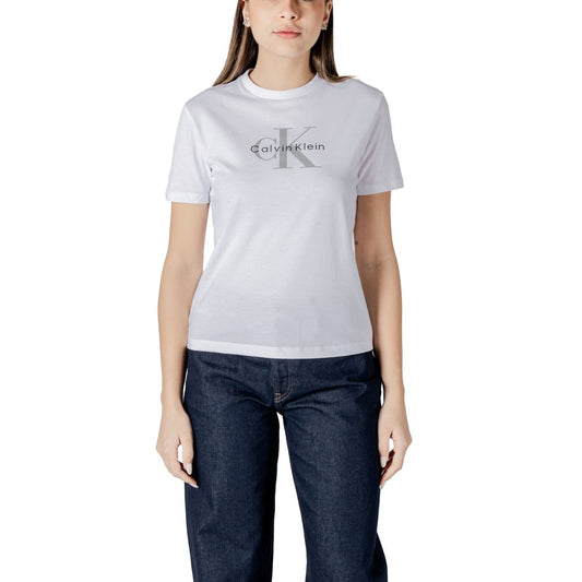 Calvin Klein Jeans White Cotton T-Shirt