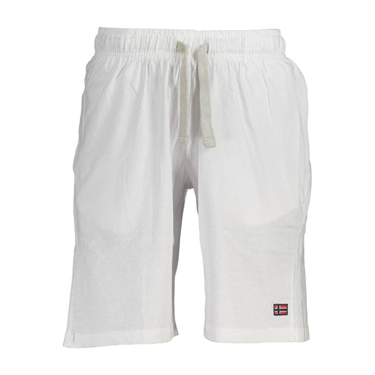 Norway 1963 White Cotton Men's Athletic Shorts