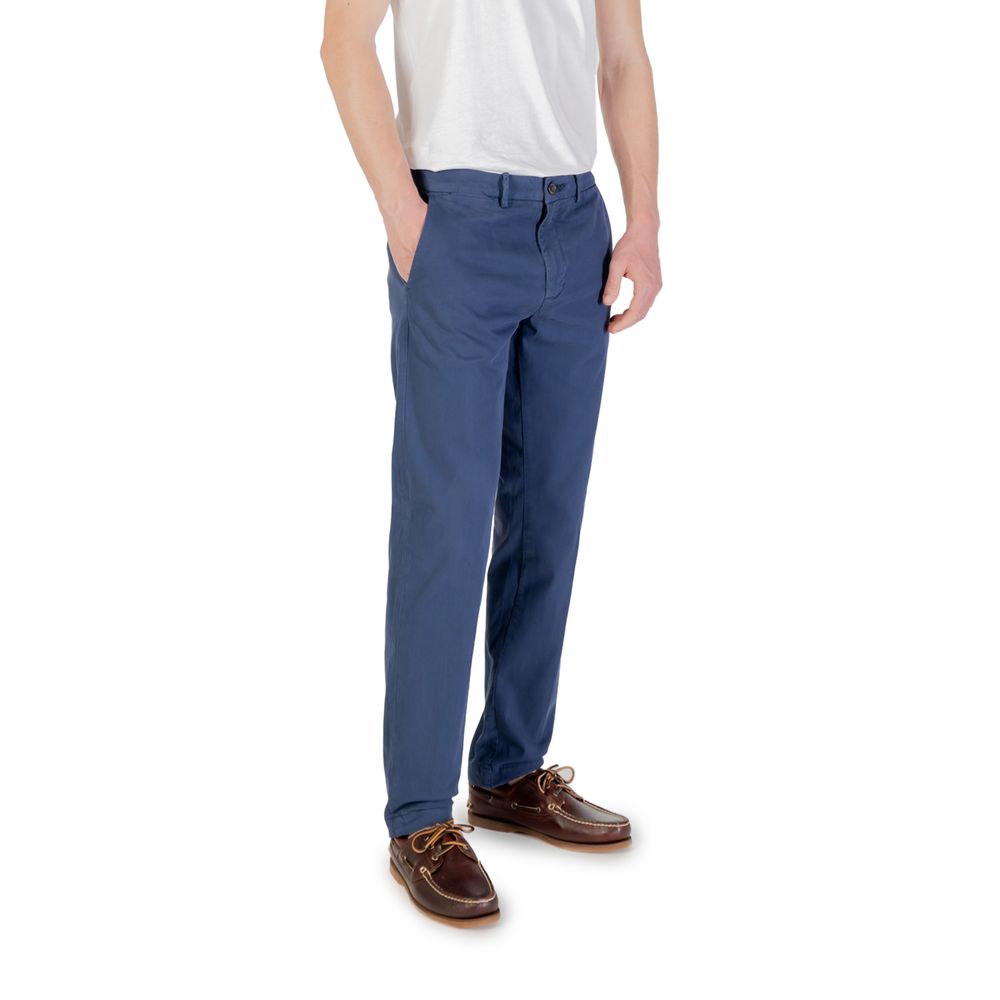 Borghese Blue Cotton Skinny Pants Borghese