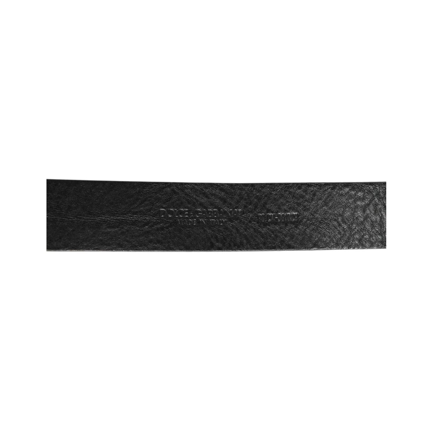 Dolce & Gabbana Black Leather Classic Metal Logo Buckle Belt