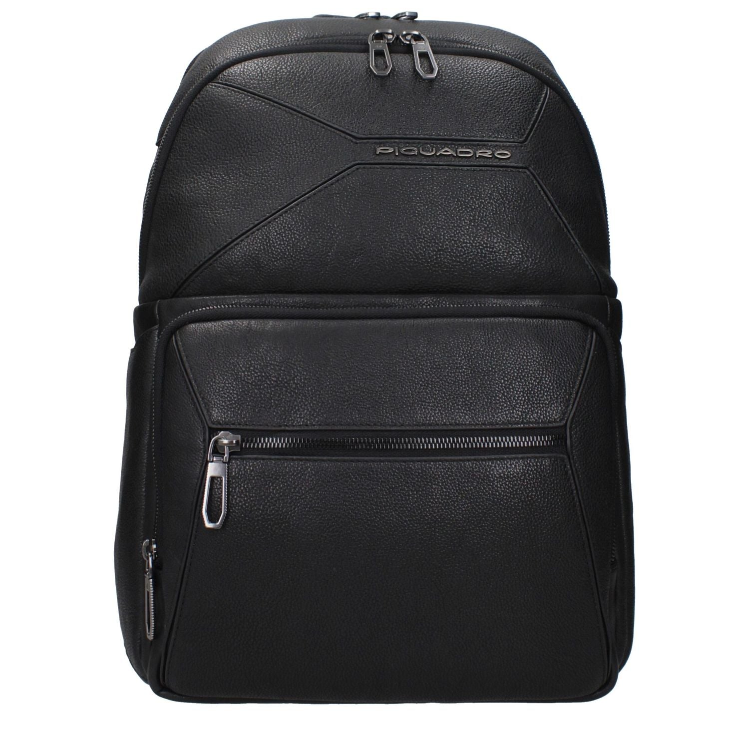 Piquadro Black Leather Backpack