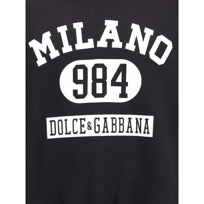 Dolce & Gabbana Black Cotton Sweatshirt